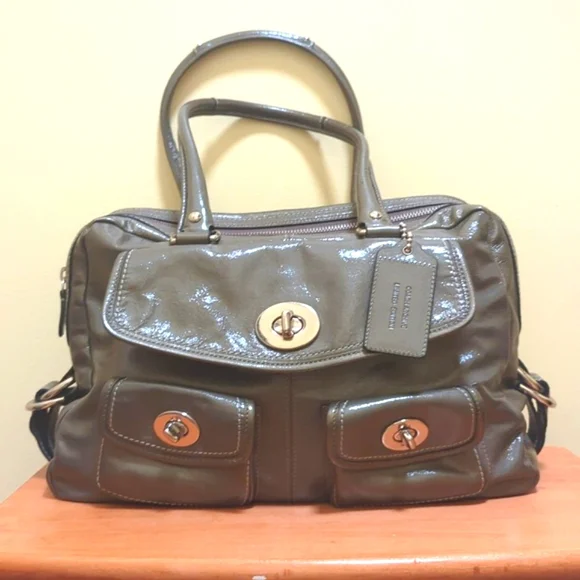 Coach Archive Gray Bleecker Peyton Limited Ed Satchel 13051 💯 - Picture 2 of 12